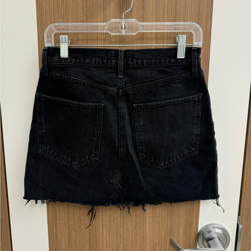 Agolde Distressed‎ Black Mini Skirt - Picture 4 of 7